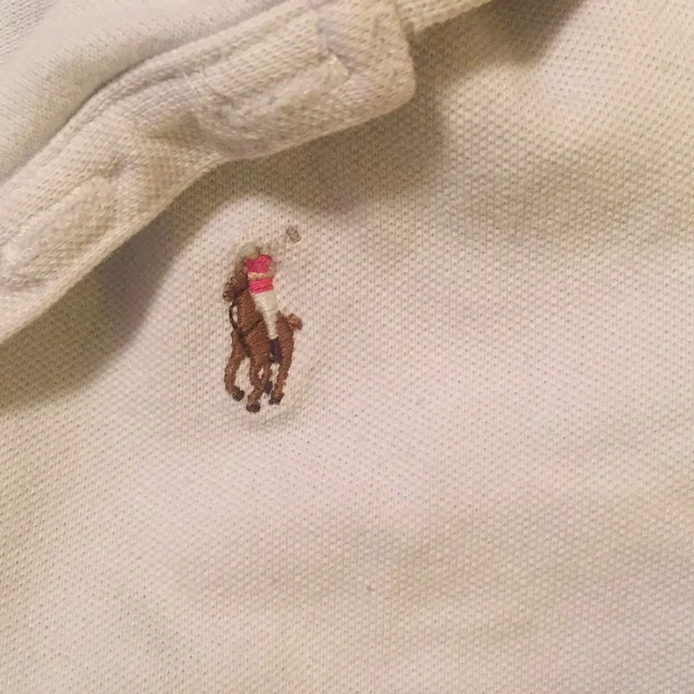 Ralph Lauren White Polo Shirt Sz Medium (8-10)